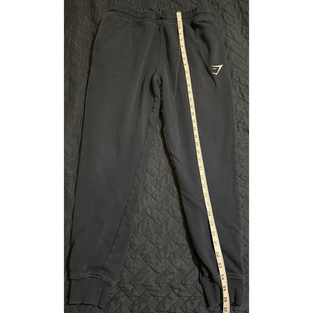 Gymshark mens size M Essential Joggers Navy Blue Lounge Pockets Drawstring Logo